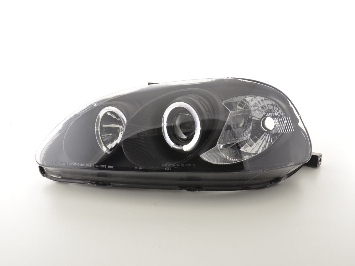 Scheinwerfer Set Honda Civic Coupe/Civic 4-trg. Bj. 96-98 schwarz