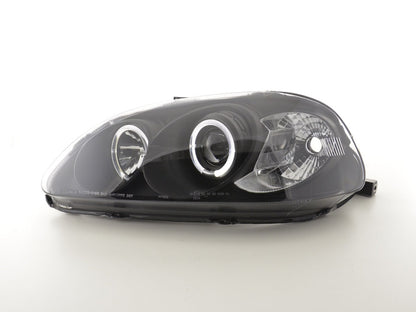 Scheinwerfer Set Honda Civic Coupe/Civic 4-trg. Bj. 96-98 schwarz