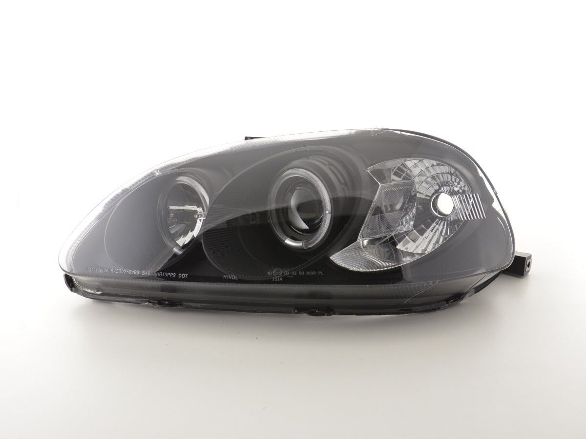 Scheinwerfer Set Honda Civic Coupe/Civic 4-trg. Bj. 96-98 schwarz