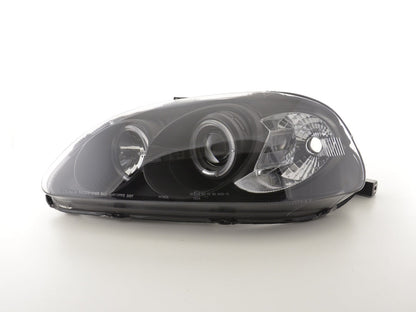 Scheinwerfer Set Honda Civic Coupe/Civic 4-trg. Bj. 96-98 schwarz