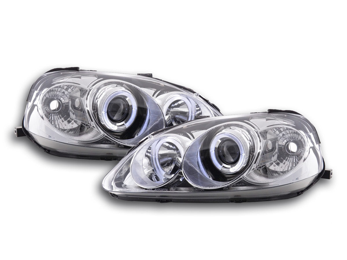 Scheinwerfer Set Honda Civic Coupe/Civic 2/3/4-trg. Bj. 99-00 chrom