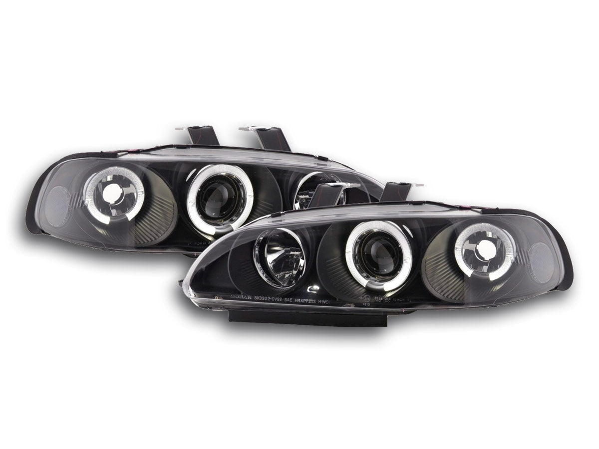 Scheinwerfer Set Honda Civic 4-trg. Bj. 92-95 schwarz