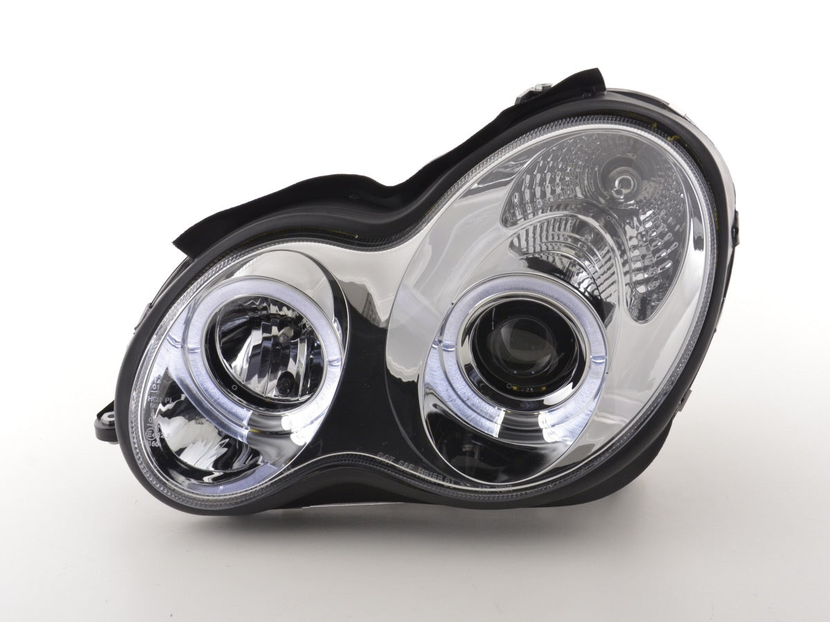 Scheinwerfer Set Mercedes C-Klasse Typ W203  00-07 chrom für Rechtslenker