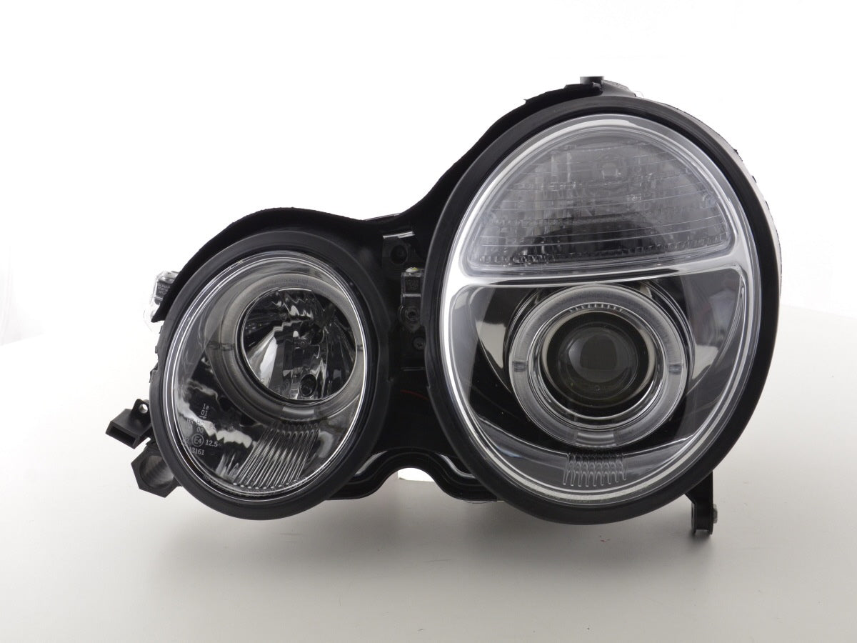 Scheinwerfer Set Angel Eyes Mercedes E-Klasse Typ W210  99-01 chrom