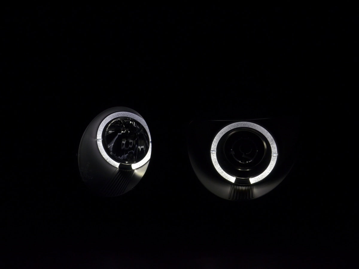 Scheinwerfer Set Angel Eyes Mercedes E-Klasse Typ W210 Bj. 99-01 schwarz