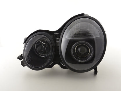 Scheinwerfer Set Angel Eyes Mercedes E-Klasse Typ W210 Bj. 99-01 schwarz