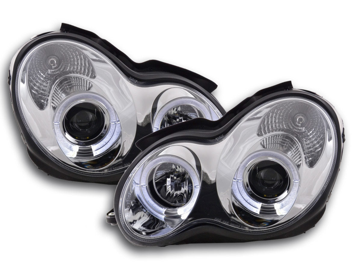 Scheinwerfer Set Mercedes C-Klasse Typ W203 Bj. 00-07 chrom