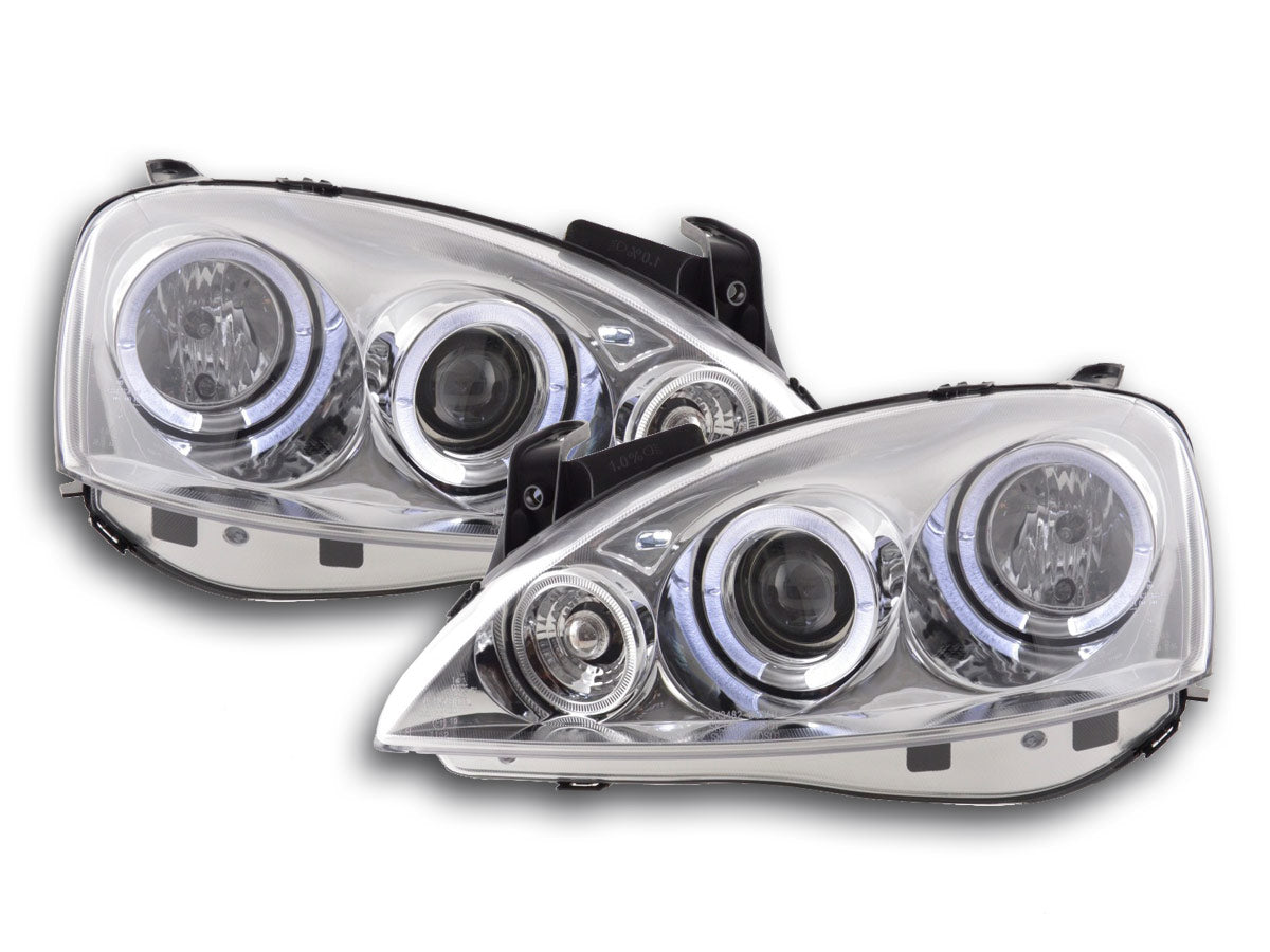 Scheinwerfer Set Opel Corsa C Bj. 01-06 chrom