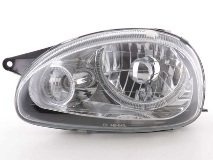 Scheinwerfer Set Angel Eyes Opel Corsa B Bj. 93-00 chrom für Rechtslenker