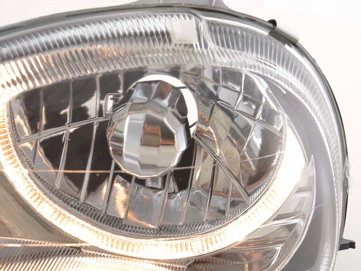 Scheinwerfer Set Angel Eyes Opel Corsa B Bj. 93-00 chrom für Rechtslenker