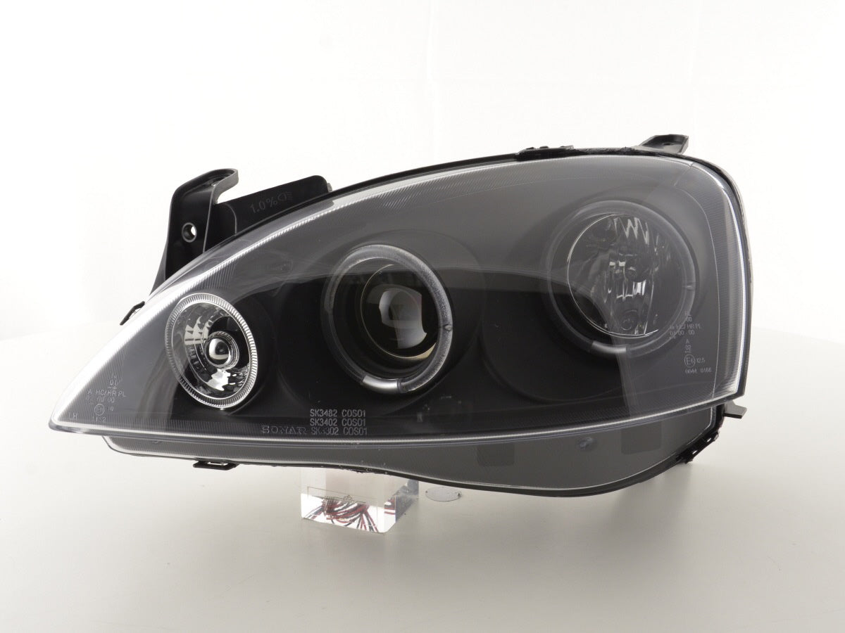 Scheinwerfer Set Opel Corsa C Bj. 01-06 schwarz