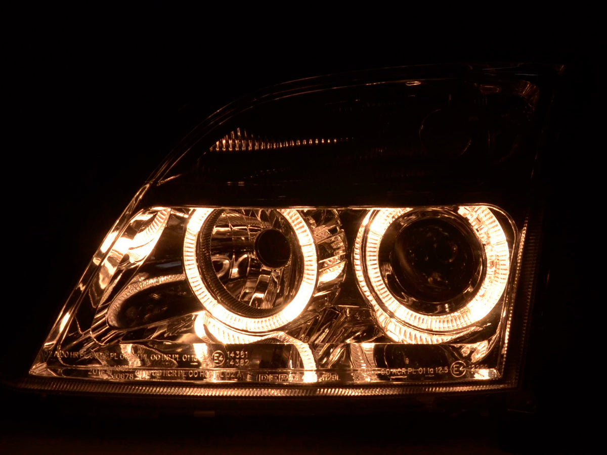 Scheinwerfer Set Angel Eyes Opel Vectra C Bj. 02-04 chrom