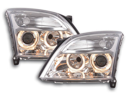 Scheinwerfer Set Angel Eyes Opel Vectra C Bj. 02-04 chrom