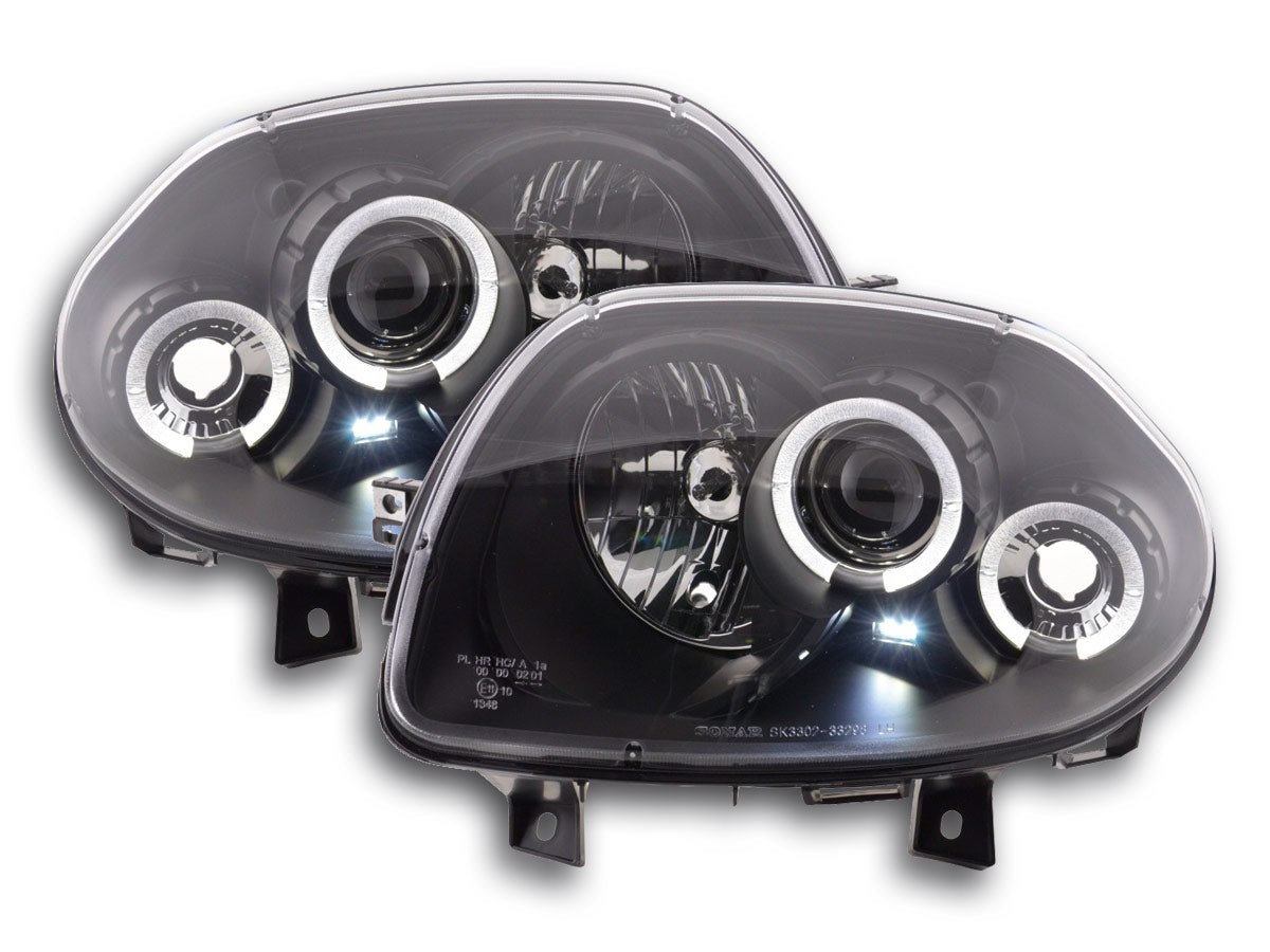 Scheinwerfer Set Renault Clio Typ B Bj. 98-01 schwarz