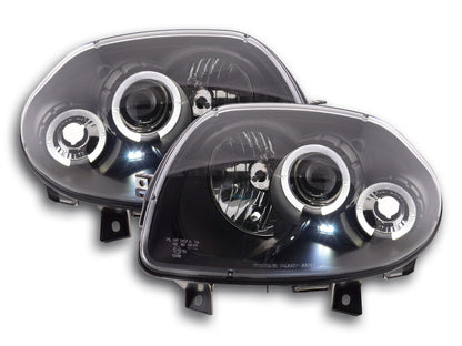 Scheinwerfer Set Renault Clio Typ B Bj. 98-01 schwarz