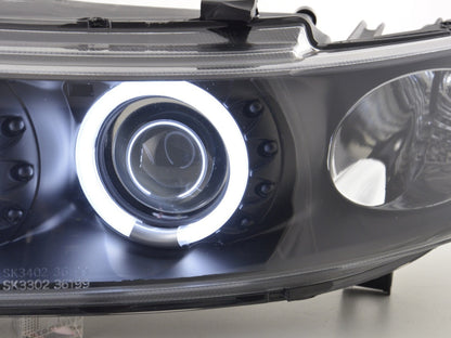 Scheinwerfer Set Angel Eyes CCFL Seat Leon (1M) Bj. 99-06 schwarz