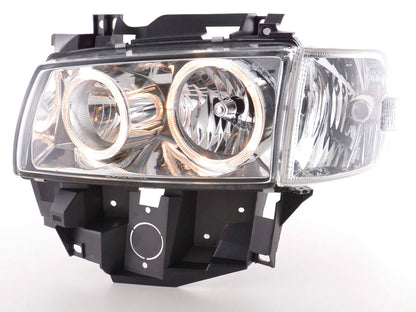 Scheinwerfer Set Angel Eyes VW Bus Typ T4  97-02 chrom