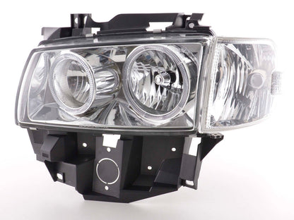 Scheinwerfer Set Angel Eyes VW Bus Typ T4  97-02 chrom