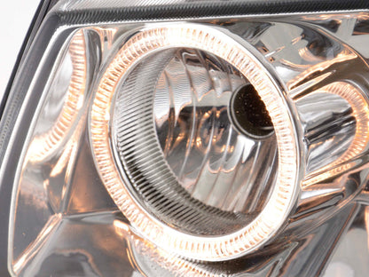 Scheinwerfer Set Angel Eyes VW Bus Typ T4  97-02 chrom