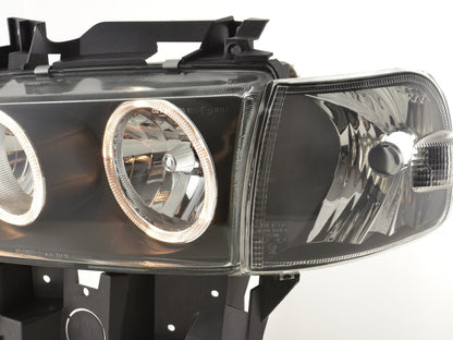 Scheinwerfer Set Angel Eyes VW Bus Typ T4  97-02 schwarz