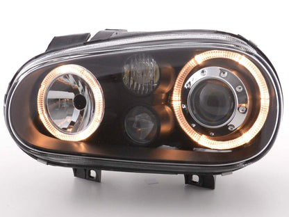 Scheinwerfer Set Angel Eyes VW Golf 4 Typ 1J  98-03 schwarz
