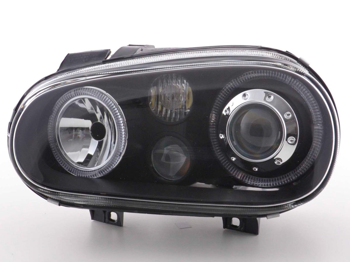 Scheinwerfer Set Angel Eyes VW Golf 4 Typ 1J  98-03 schwarz