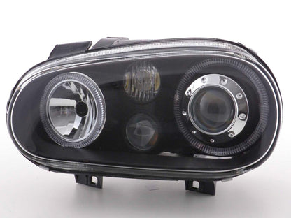 Scheinwerfer Set Angel Eyes VW Golf 4 Typ 1J  98-03 schwarz