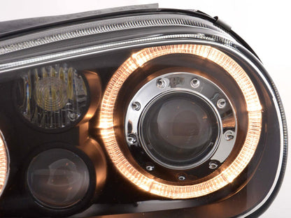 Scheinwerfer Set Angel Eyes VW Golf 4 Typ 1J  98-03 schwarz