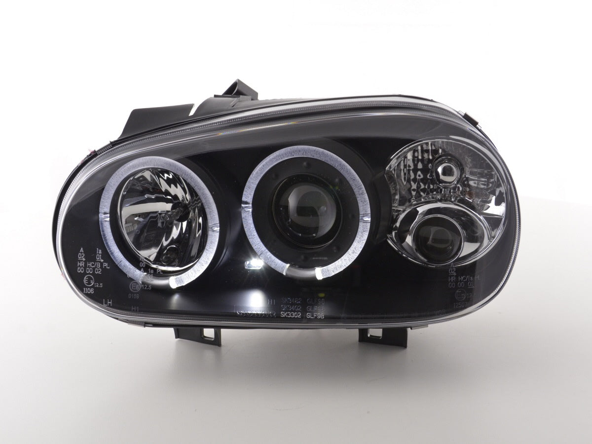 Scheinwerfer Set Angel Eyes VW Golf 4 Typ 1J Bj. 98-03 schwarz