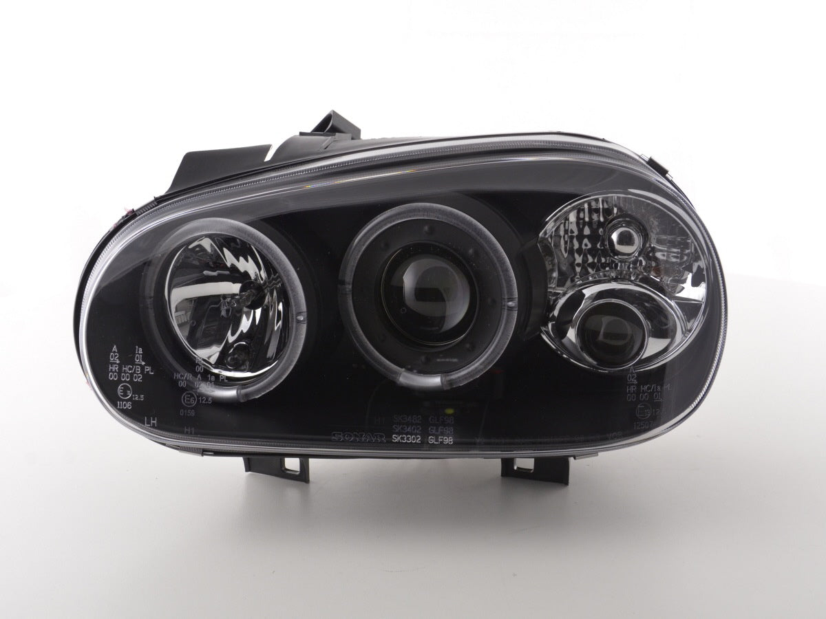Scheinwerfer Set Angel Eyes VW Golf 4 Typ 1J Bj. 98-03 schwarz