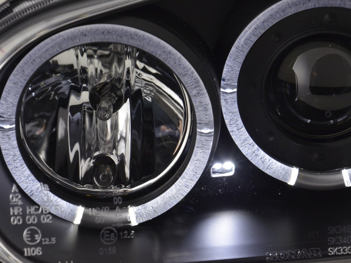 Scheinwerfer Set Angel Eyes VW Golf 4 Typ 1J Bj. 98-03 schwarz