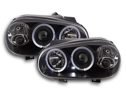 Scheinwerfer Set Angel Eyes VW Golf 4 Typ 1J Bj. 98-03 schwarz