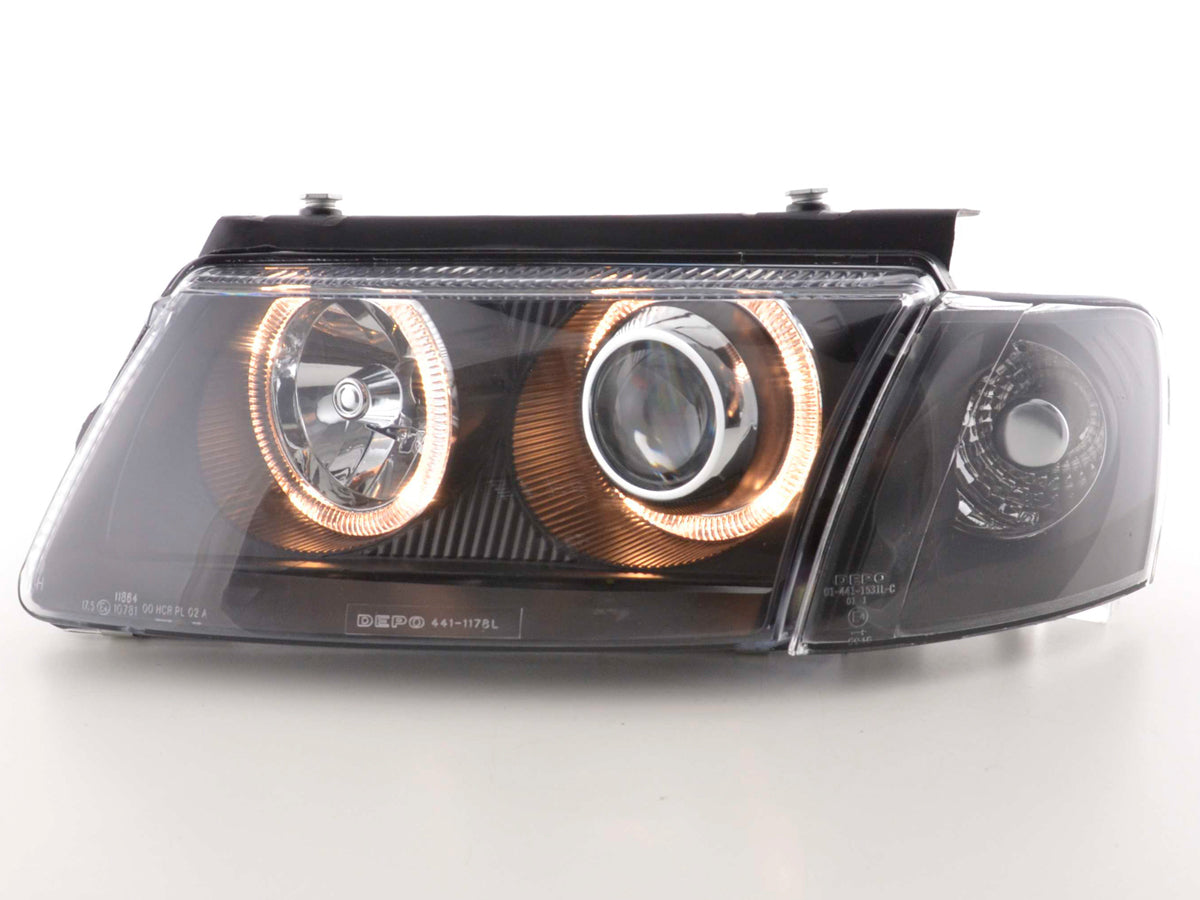 Scheinwerfer Set Angel Eyes VW Passat Typ 3B  97-00 schwarz