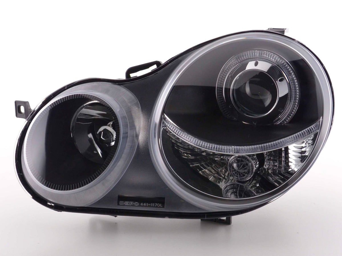 Scheinwerfer Set Angel Eyes VW Polo Typ 9N  01-05 schwarz