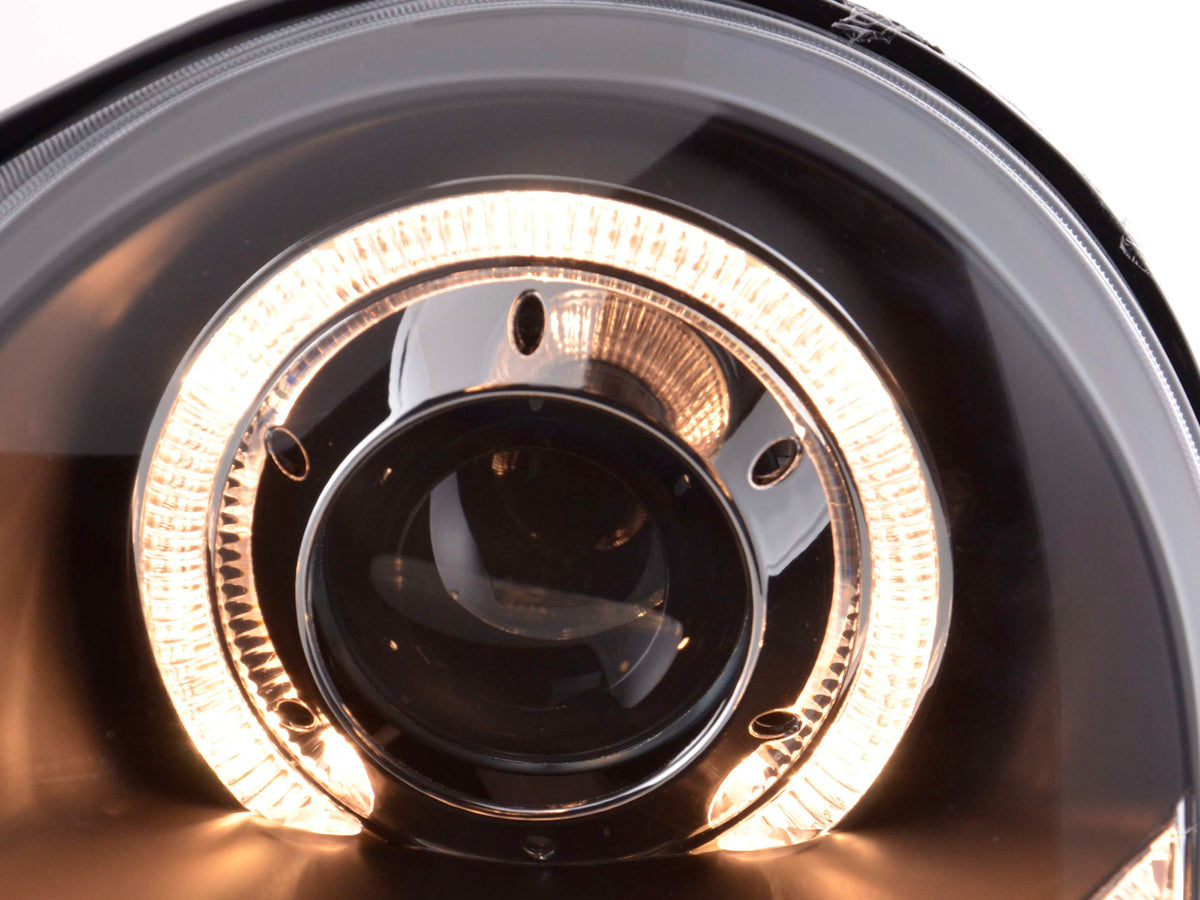 Scheinwerfer Set Angel Eyes VW Polo Typ 9N  01-05 schwarz