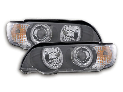 Scheinwerfer Set Angel Eyes BMW X5 E53 schwarz
