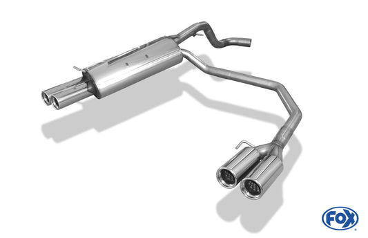 VW Beetle Typ 1C/ 9C Endschalldämpfer Ausgang rechts/links - 2x76 Typ 13 rechts/links