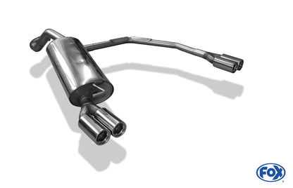 Audi A3 Typ 8L Endschalldämpfer  Ausgang rechts/links Ø63,5mm - 2x76 Typ 13 rechts/links