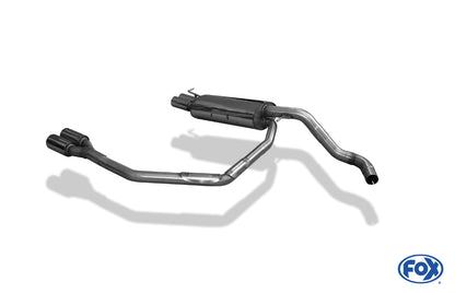 VW Golf IV Endschalldämpfer Ausgang rechts/links Ø63,5mm - 2x76 Typ 13 rechts/links