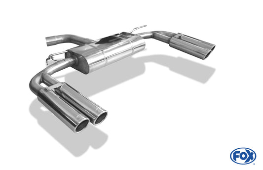 Audi A3 - 8V Limousine "ohne S-Line" Endschalldämpfer quer Ausgang rechts/links - 2x80 Typ 16 rechts/links