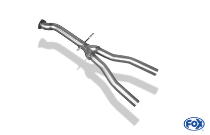 Audi A4 B7 Quattro 3,0l TDI Y-Verbindungsrohr FOX Endschalldämpfer auf original Vorschalldämpfer