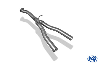 Audi A4 B7 Quattro 3,0l TDI Y-Verbindungsrohr FOX Endschalldämpfer auf original Vorschalldämpfer