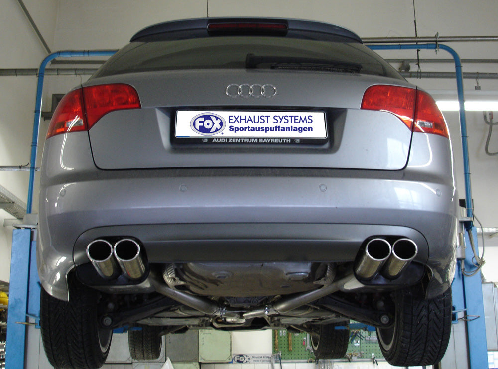 Audi A4 Typ B7 quattro Endschalldämpfer rechts/links Ø63,5mm für 4-Rohr - 2x88x74 Typ 32