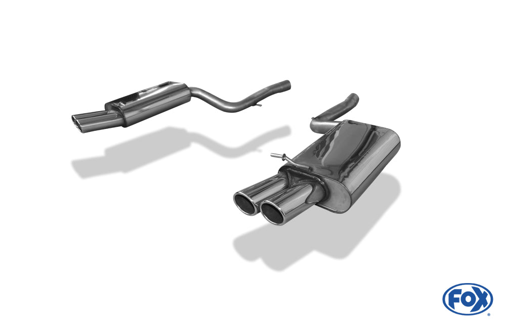 Audi A4 Typ B7 quattro Endschalldämpfer rechts/links Ø63,5mm für 4-Rohr - 2x88x74 Typ 32