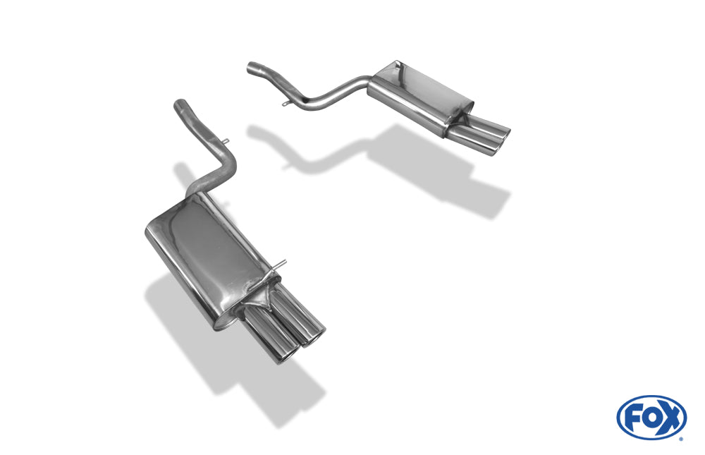 Audi A4 Typ B7 quattro Endschalldämpfer rechts/links Ø63,5mm für 4-Rohr - 2x88x74 Typ 32