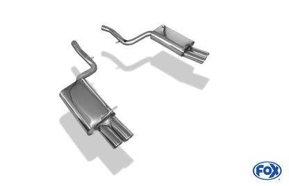 Audi A4 Typ B7 quattro Endschalldämpfer rechts/links Ø63,5mm für 4-Rohr - 2x88x74 Typ 32
