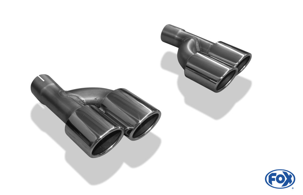 Audi A4 B7 3,0l TDI Endrohrpaar zum Aufstecken - 2x88x74 Typ 32 rechts/links   Länge: 280mm, Anschluss 56mm innen