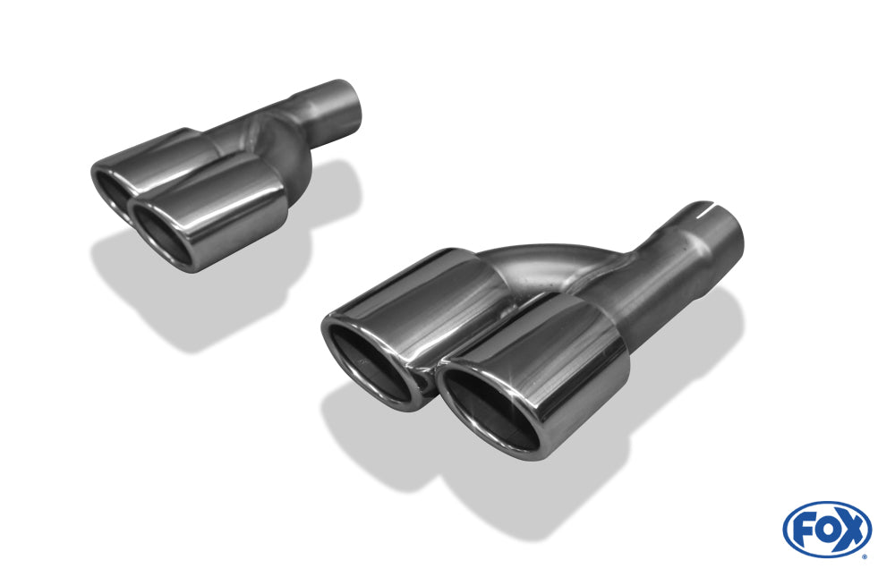Audi A4 B7 3,0l TDI Endrohrpaar zum Aufstecken - 2x88x74 Typ 32 rechts/links   Länge: 280mm, Anschluss 56mm innen