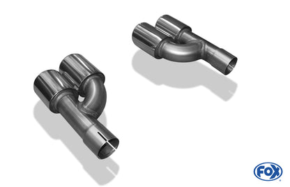 Audi A4 B7 3,0l TDI Endrohrpaar zum Aufstecken - 2x88x74 Typ 32 rechts/links   Länge: 280mm, Anschluss 56mm innen