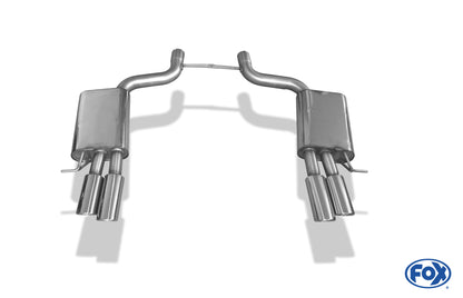 Audi A8 Typ 4E - S8-Optik Endschalldämpfer rechts/links Ø70mm - 2x88x74 Typ 32 rechts/links (S8-Optik)
